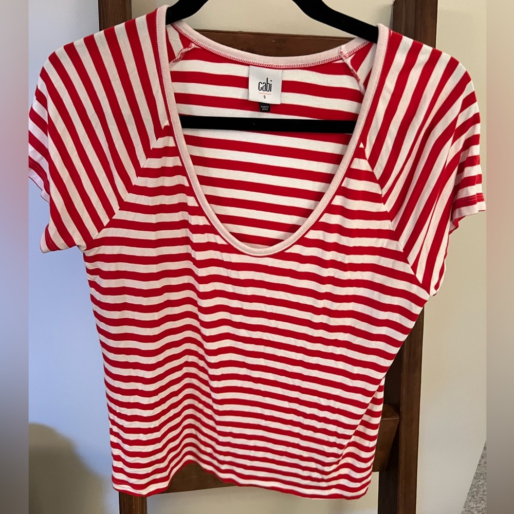 CAbi short sleeve striped shirt